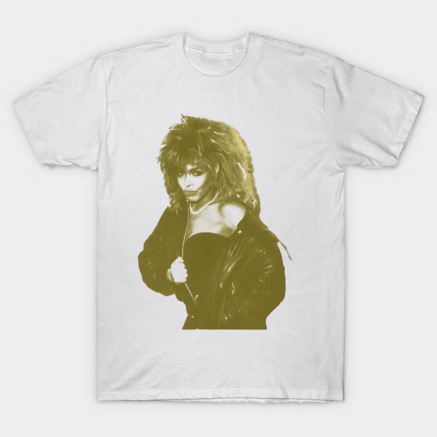 Tina Turner - Yellow Vintage 80s T-Shirt by Campfire Classic